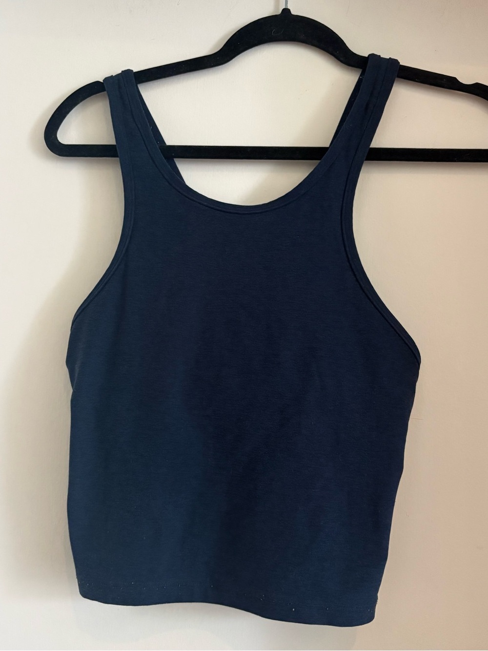 Beyond Yoga Navy Studio Racerback Cropped Tank